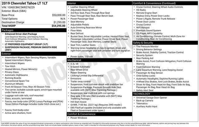 2019 Chevrolet Tahoe 2WD LT