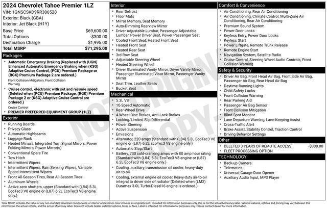 2024 Chevrolet Tahoe 2WD Premier