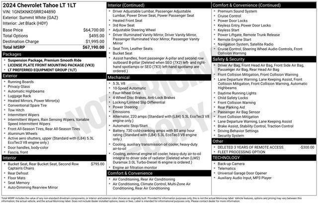 2024 Chevrolet Tahoe 4WD LT
