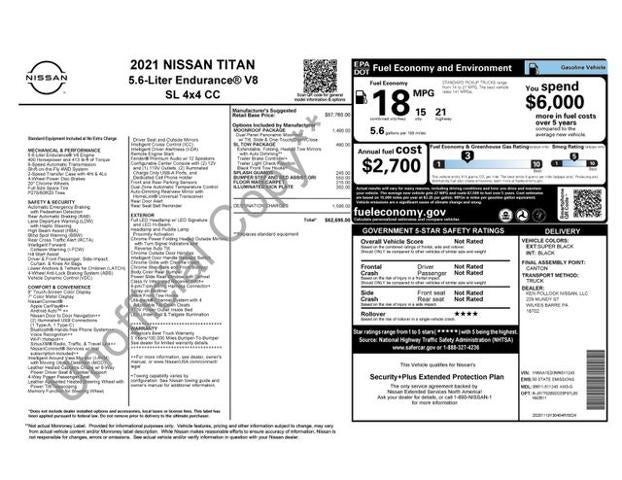 2021 Nissan Titan 4x4 Crew Cab SL