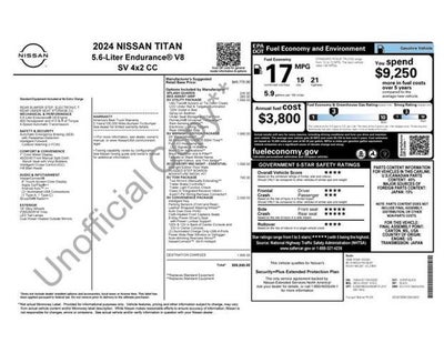 2024 Nissan Titan 4x2 Crew Cab SV