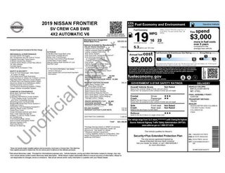 2019 Nissan Frontier Crew Cab 4x2 SV Auto