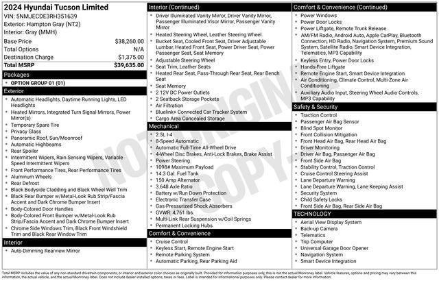 2024 Hyundai TUCSON Limited AWD