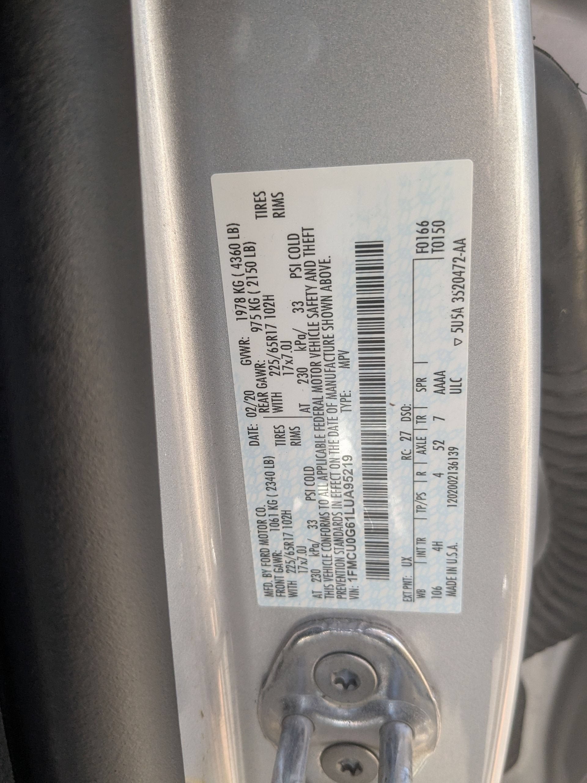 2020 Ford Escape SE