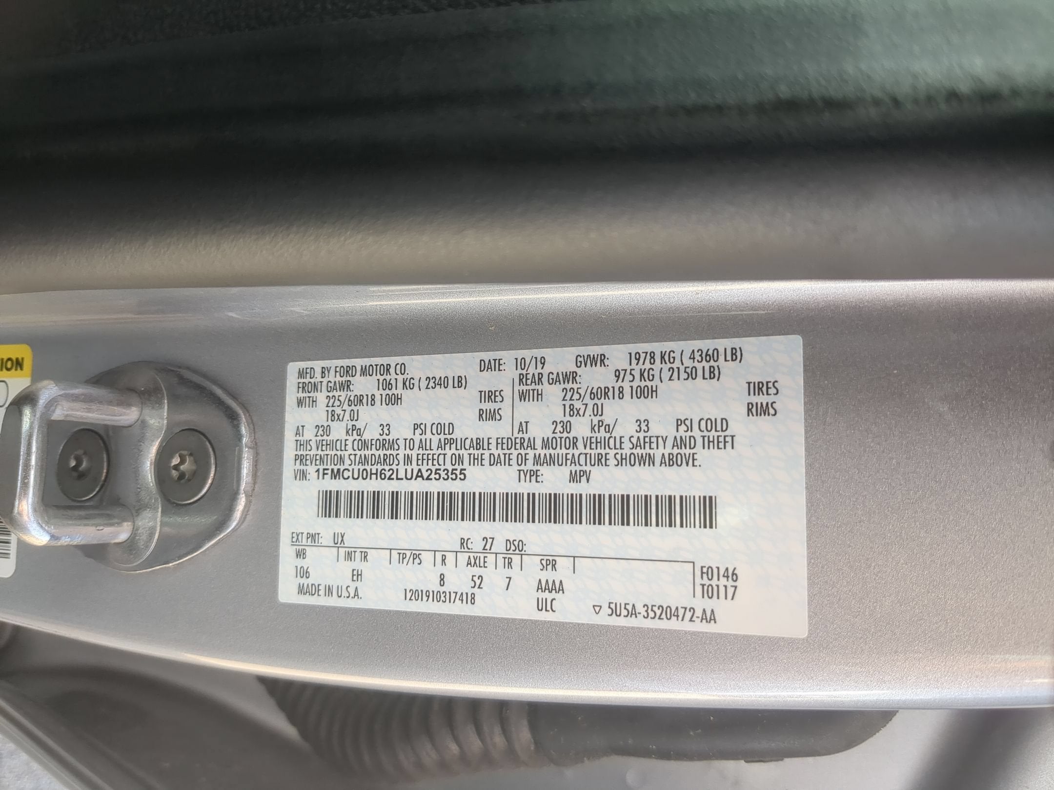 2020 Ford Escape SEL